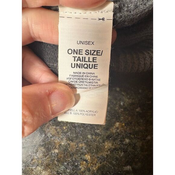 The North Face Unisex Dark Gray Knit Beanie Winter Hat - Picture 5 of 6